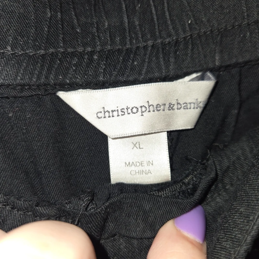 Christopher & Banks Womens Black Joggers